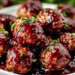 Christmas Cranberry Beef Meatballs First Image First Image