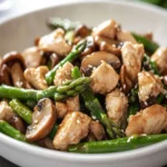 Mushroom Asparagus Chicken Stir Fry Recipe First Image First Image