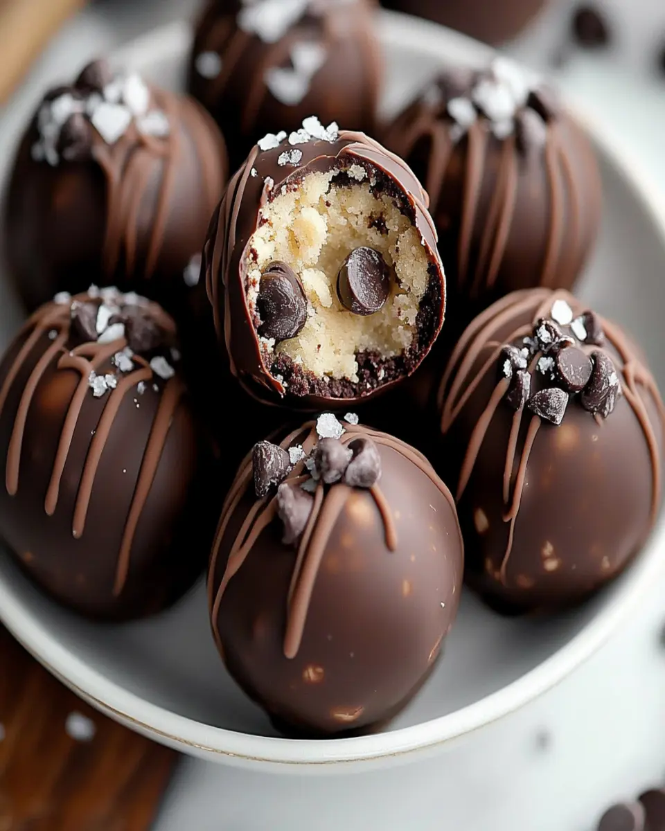 Chocolate Chip Cookie Dough Brownie Bombs – Easy No-Bake Dessert Bites First Image First Image