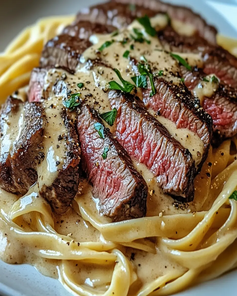 Creamy Fettuccine with Ribeye Steak: A Taste to Savor! First Image First Image