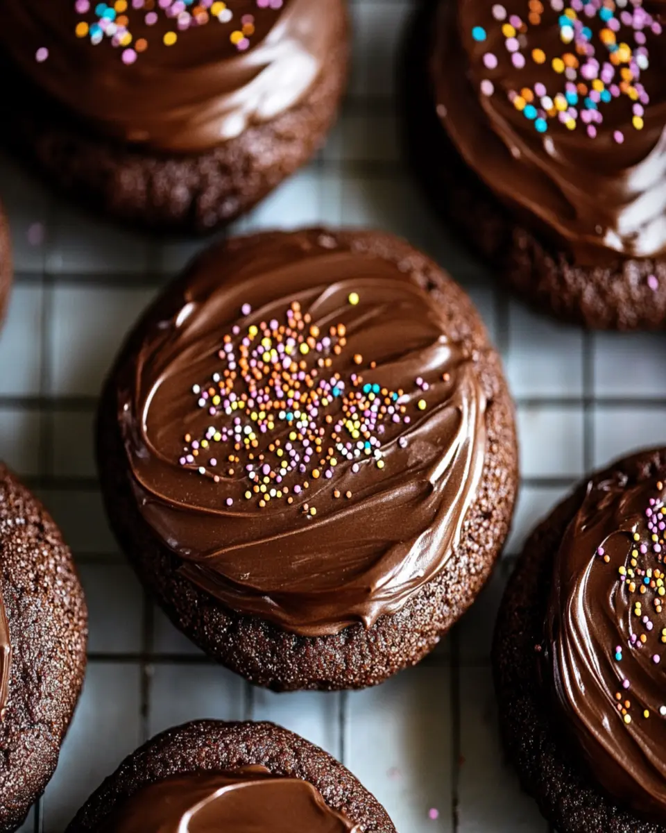 Chocolate Frosted Cookies First Image First Image