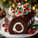 Classic Chocolate Ganache Yule Log: A Festive Delight! First Image First Image
