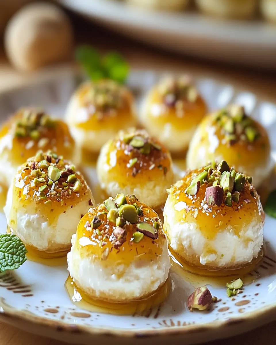 Ricotta Pistachio Honey Bites (Easy No-Bake Dessert) First Image First Image