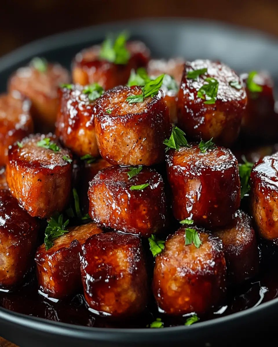 15-Minute BBQ Sausage Bites That Disappear Instantly First Image First Image