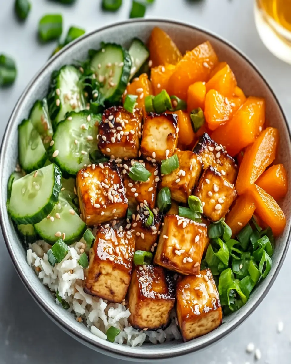 Sesame Apricot Tofu Bowl Recipe First Image First Image