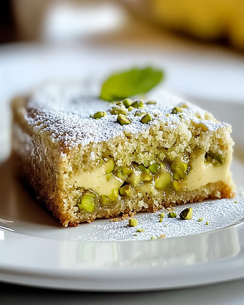 Indulge in Pistachio Gooey Butter Cake – A Dreamy Delight First Image First Image