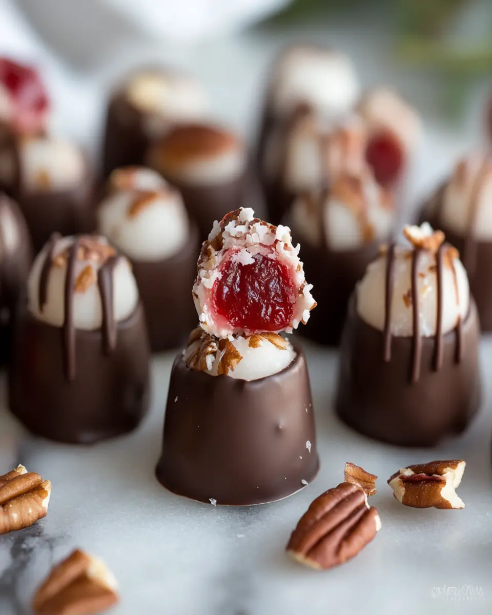 Cherry Coconut Pecan Candies (Martha Washington Style) First Image First Image