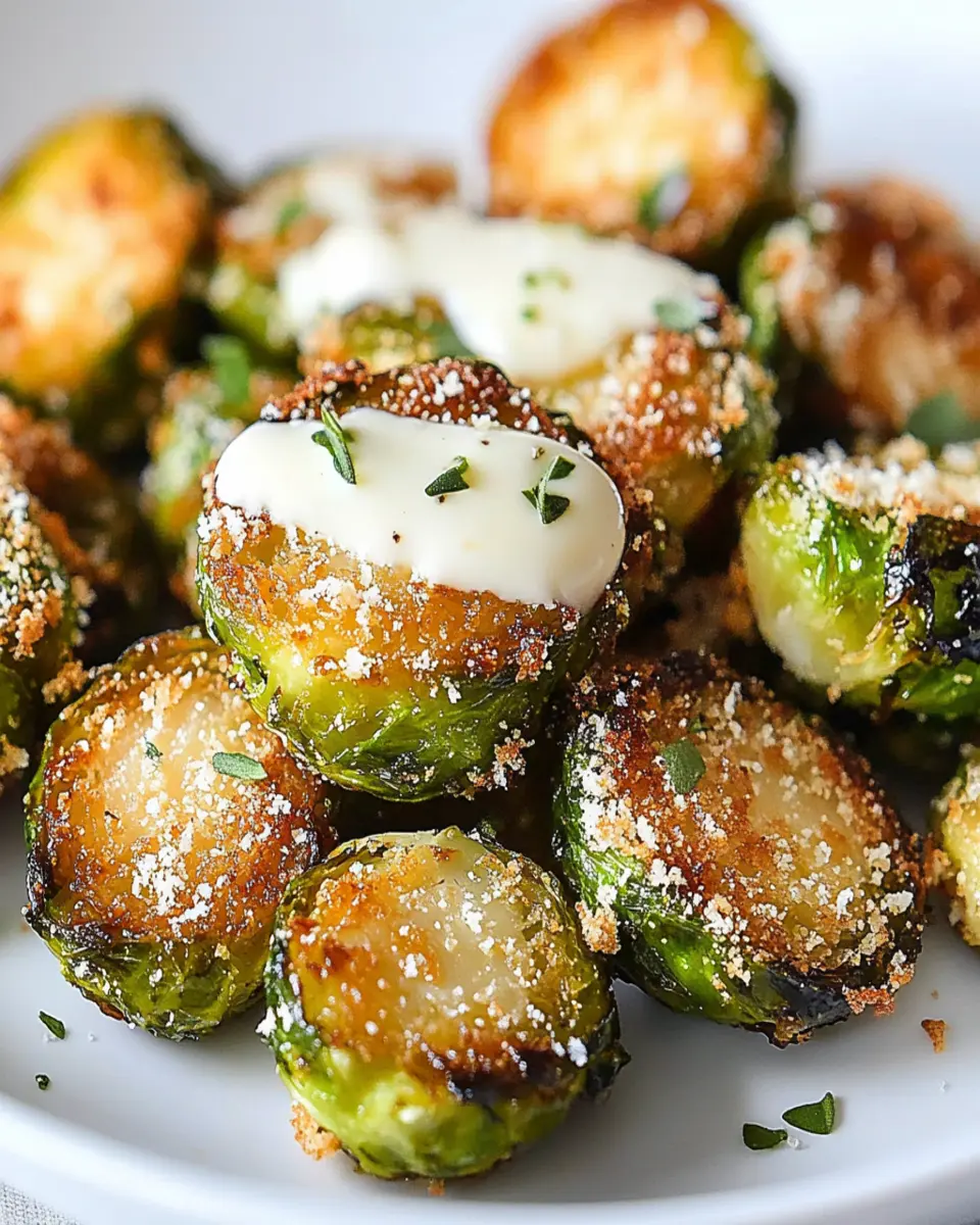 Crunchy Crispy Parmesan Crusted Brussels Sprouts Delight First Image First Image