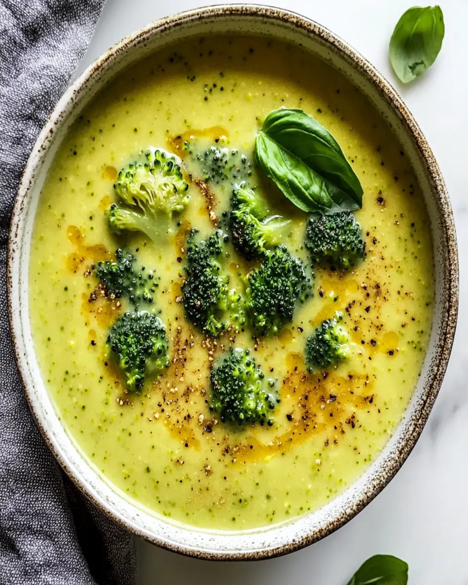 Vegan Broccoli Cheddar Soup Recipe First Image First Image