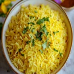 Easy Indian Saffron Yellow Basmati Rice Recipe First Image First Image