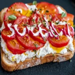 5-Ingredient Ricotta and Tomato Sourdough Toast First Image First Image