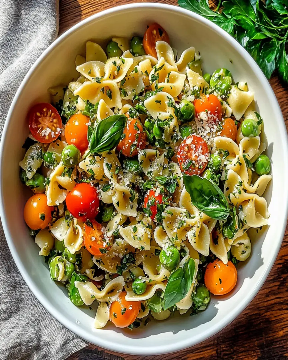 Vibrant Herby Spring Pasta Salad With Protein Recipe First Image First Image