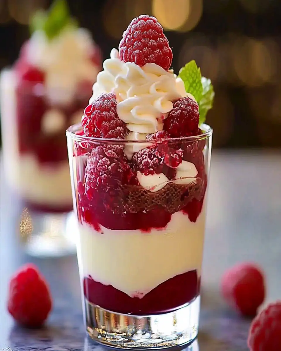 Raspberry White Chocolate Mousse Parfait – Elegant & Easy Dessert Recipe First Image First Image