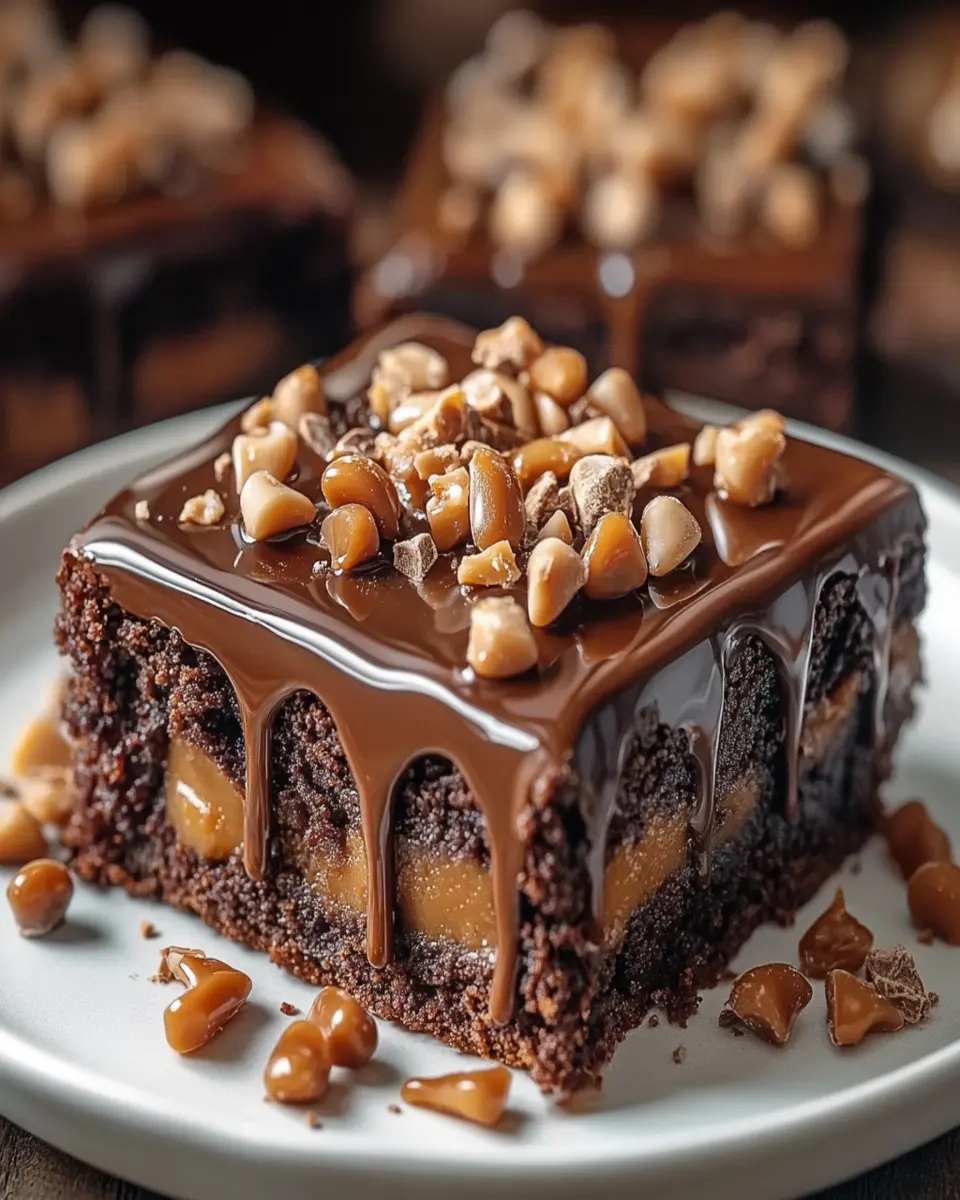 Chocolate Caramel Crunch Brownies: Your New Favorite Treat! First Image First Image