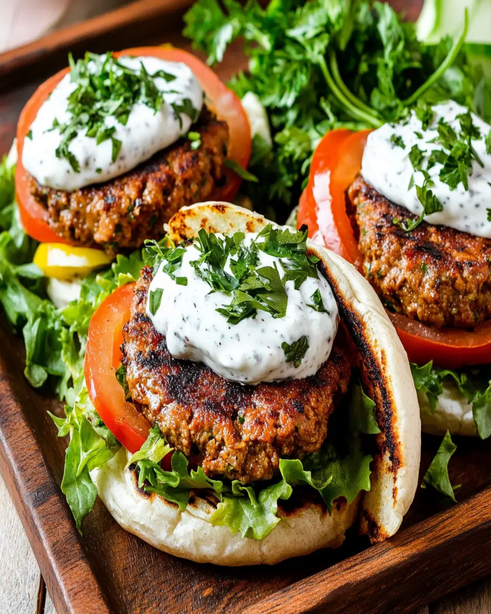 Grilled Middle Eastern Turkey Burgers First Image First Image