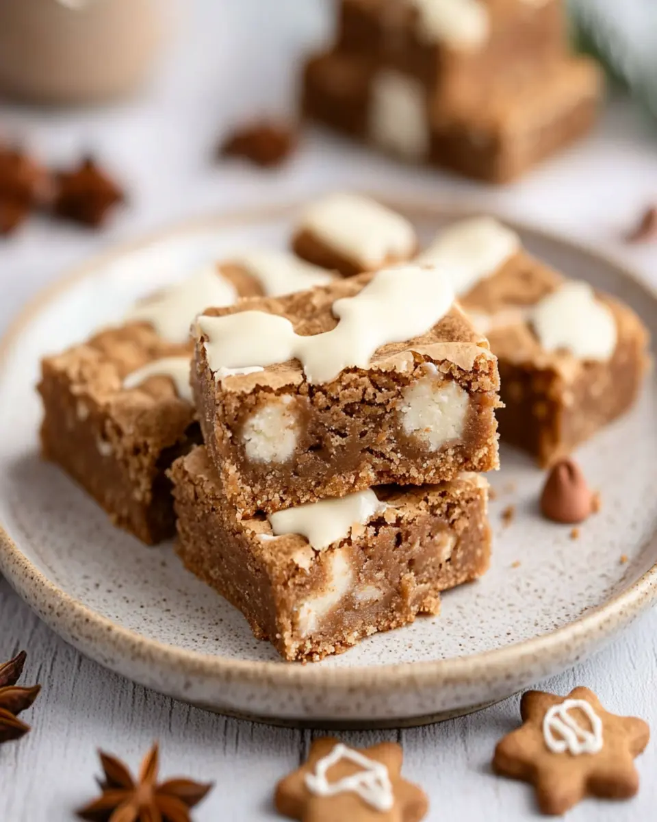 Gingerbread White Chocolate Blondies First Image First Image