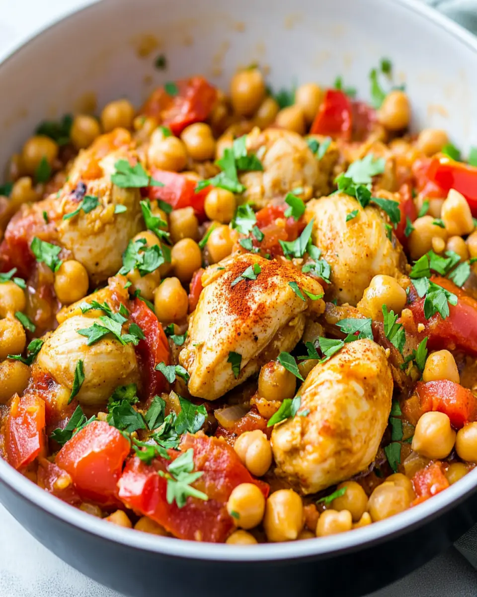 One Pot Spanish Chickpea Chicken First Image First Image