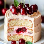 Irresistible Cherry Sour Cream Cake – A Sweet Delight First Image First Image