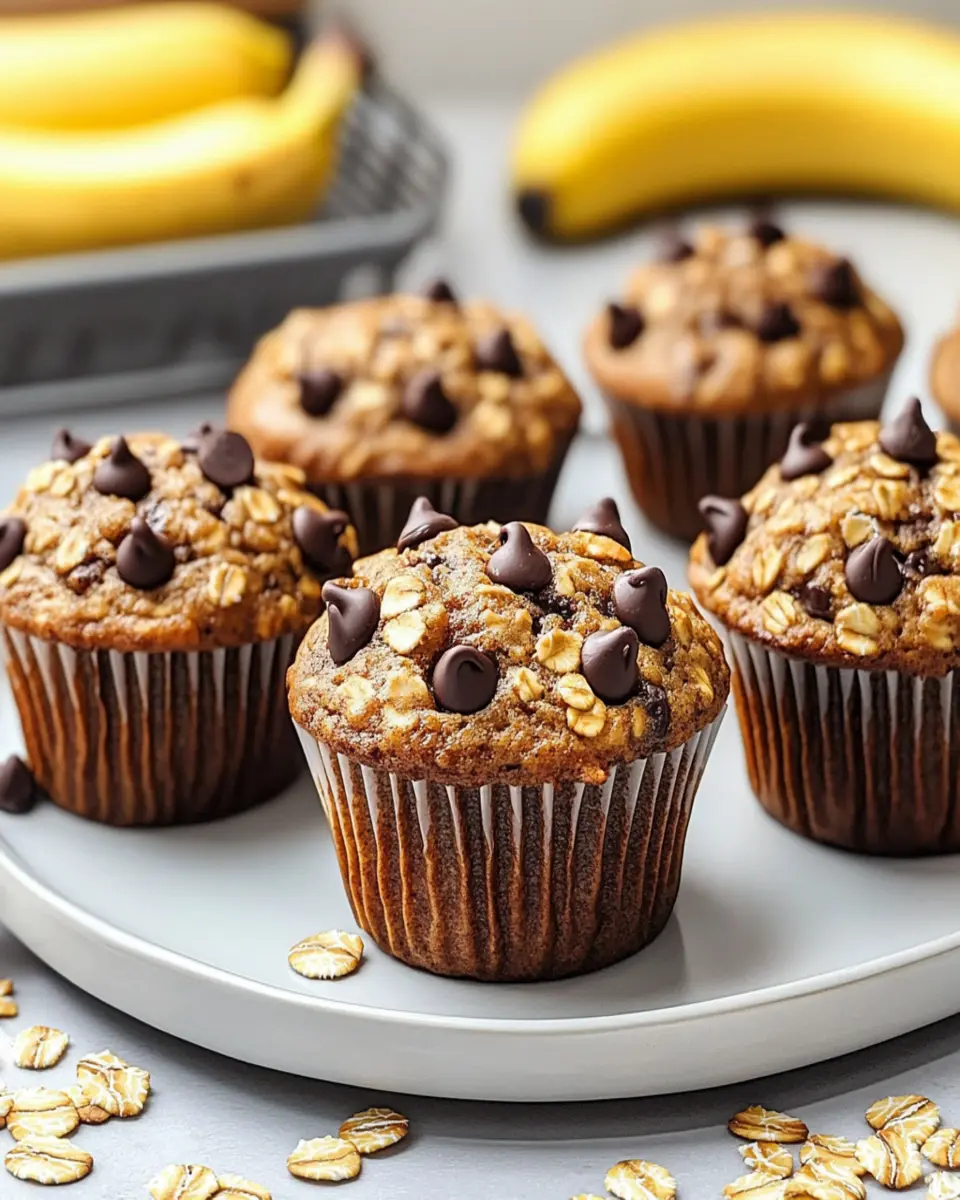 Irresistible Oatmeal Banana Chocolate Chip Muffins Recipe First Image First Image
