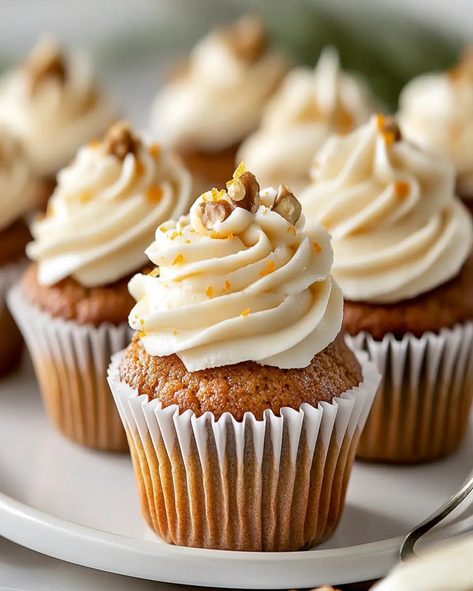 Carrot Cake Cupcakes With Cream Cheese Frosting First Image First Image