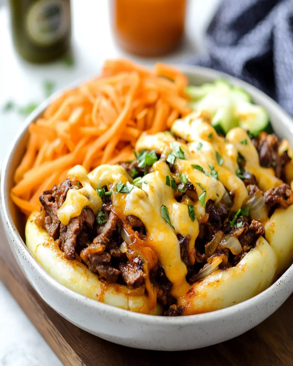 Keto Spicy Kimchi Bulgogi Cheesesteak Bowl First Image First Image