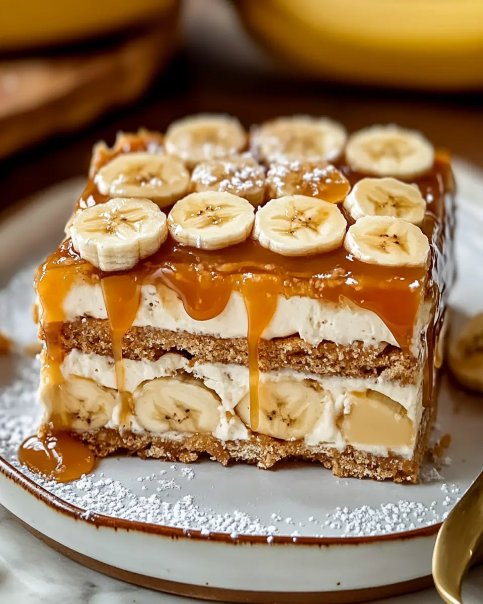Salted Caramel Banana Ritz Icebox Cake First Image First Image
