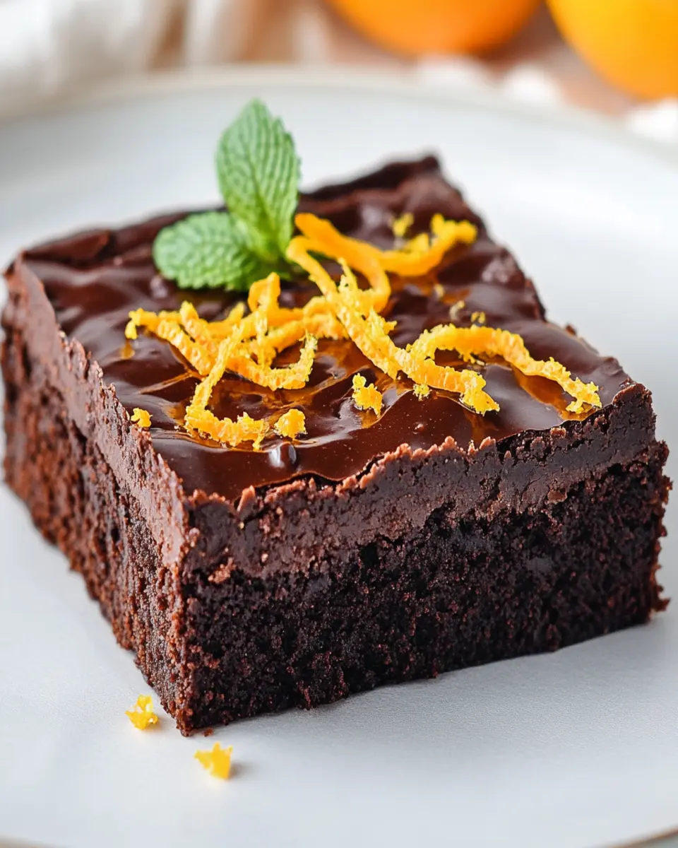 Decadent Chocolate Orange Ganache Brownie First Image First Image