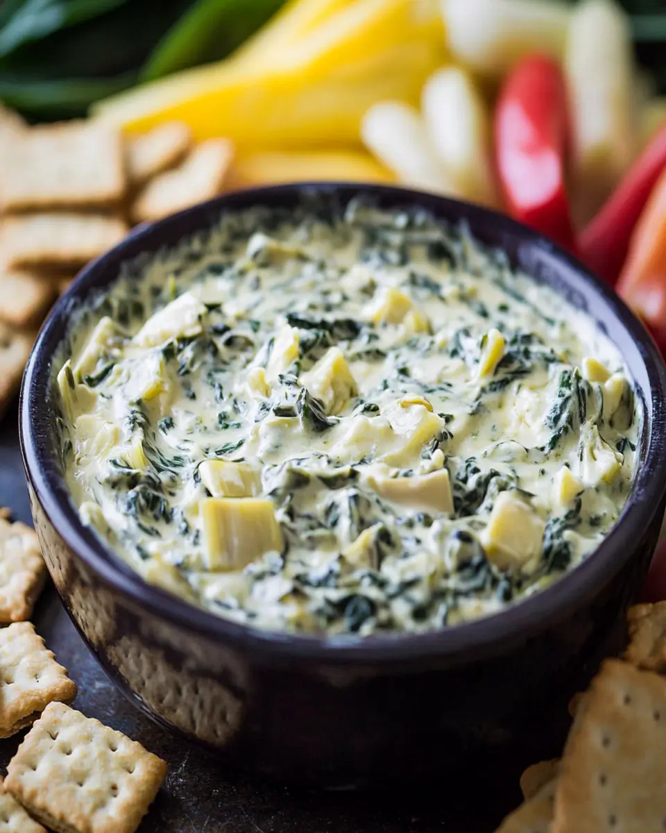 Crockpot Spinach Artichoke Dip First Image First Image