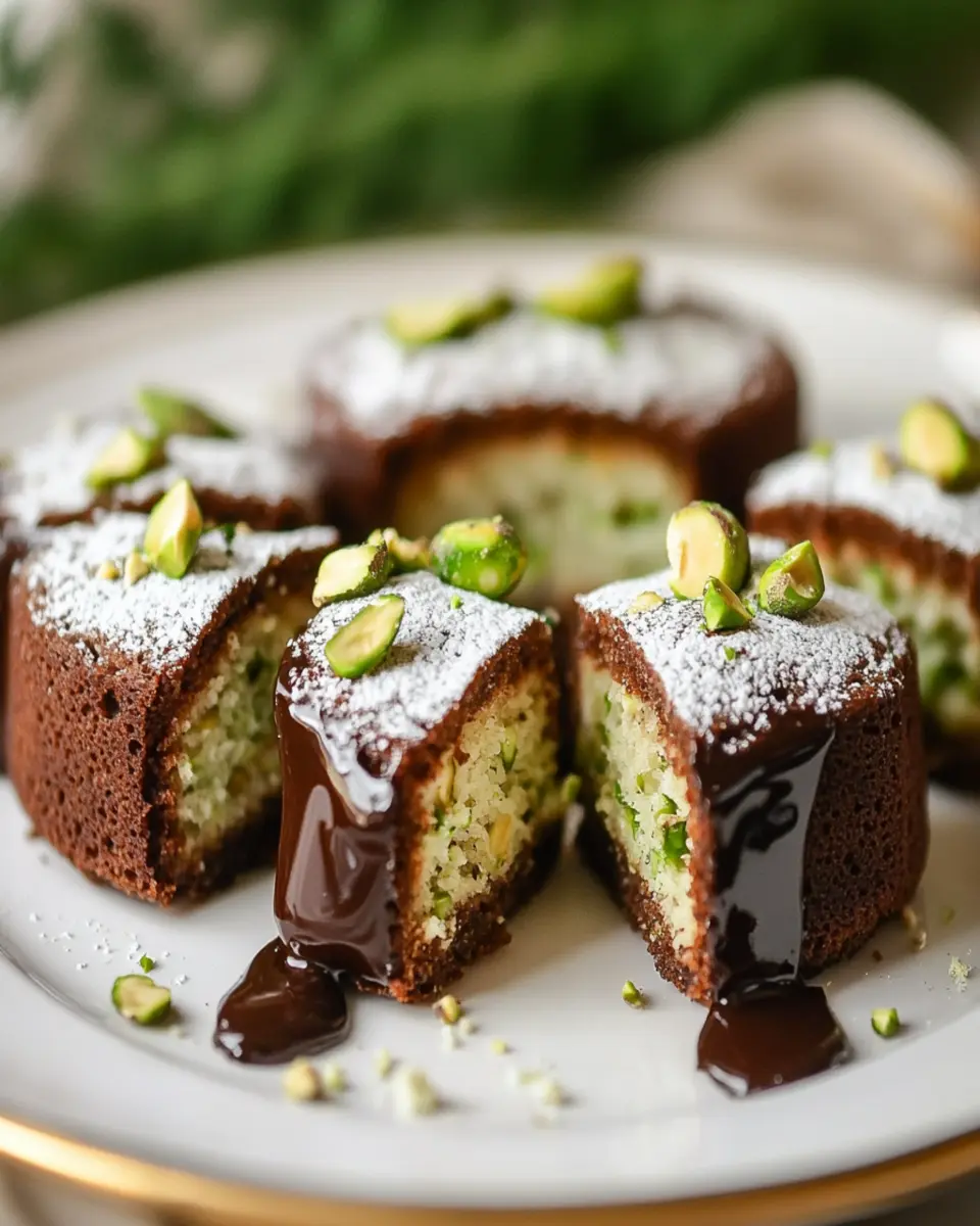Keto Pistachio Chocolate Lava Cakes First Image First Image