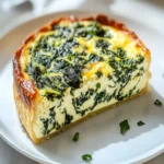 Creamy Crustless Spinach Ricotta Quiche with 14g Protein First Image First Image