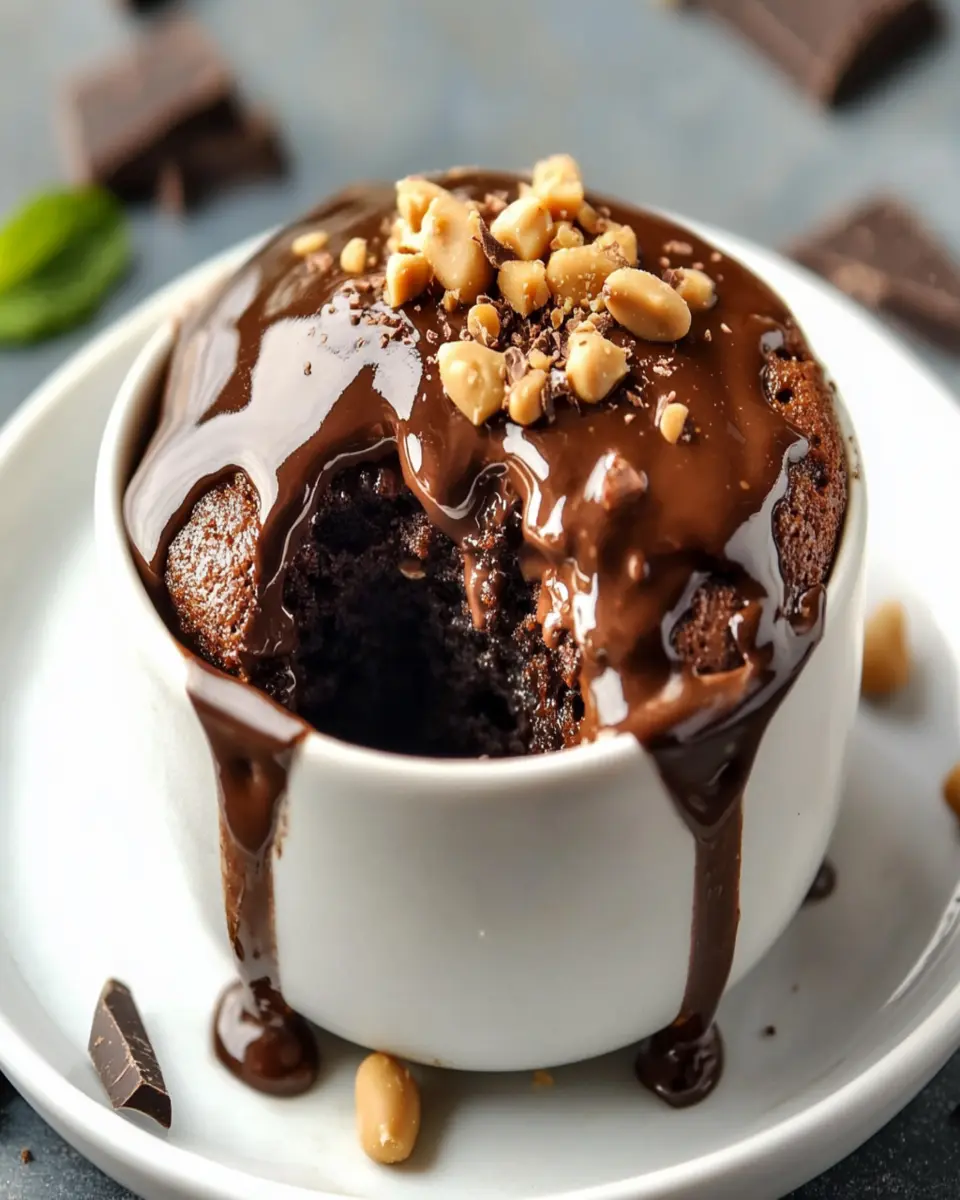 Keto Peppercorn Sauce Peanut Butter Chocolate Lava Mug Cake First Image First Image
