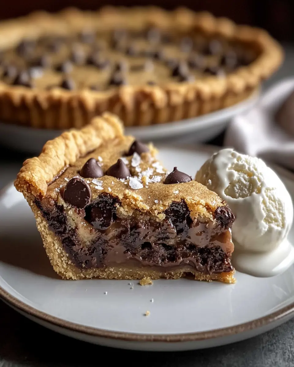 Chocolate Chip Cookie Pie Recipe – Gooey, Chewy & Easy Dessert First Image First Image