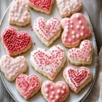 Buttercream Frosted Heart Shaped Cookies First Image First Image