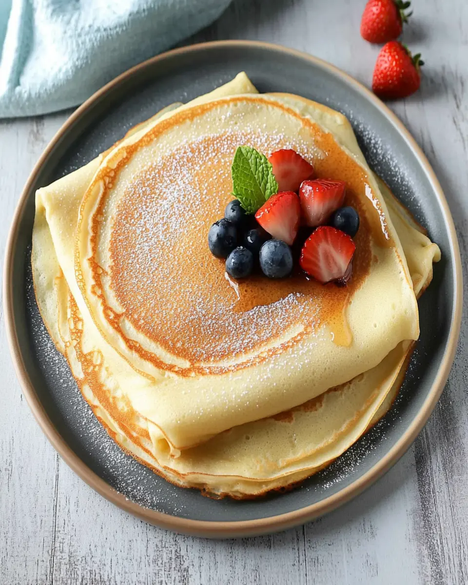 How to Make Crepes with Pancake Mix First Image First Image
