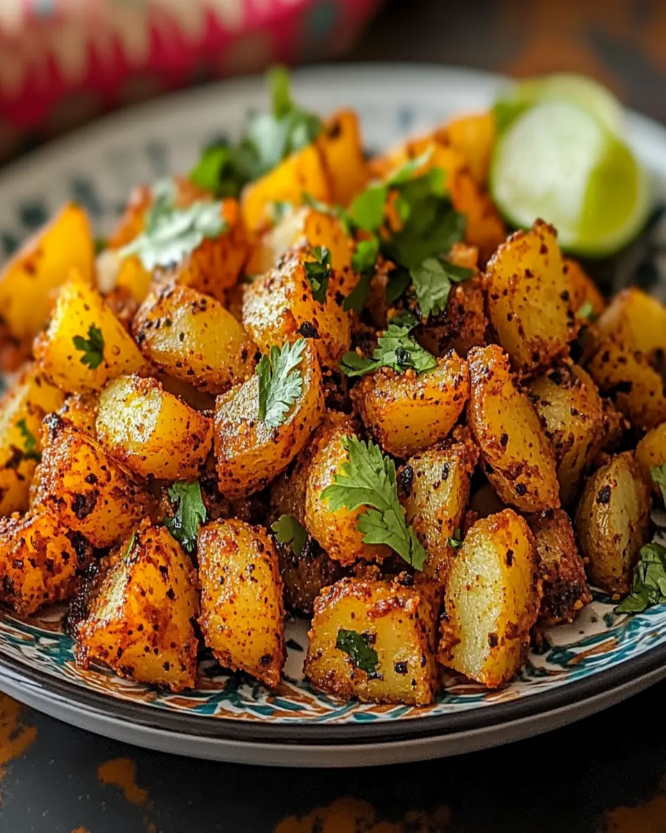 Crispy Spicy Indian Potatoes: A Flavor-Packed Vegan Treat First Image First Image