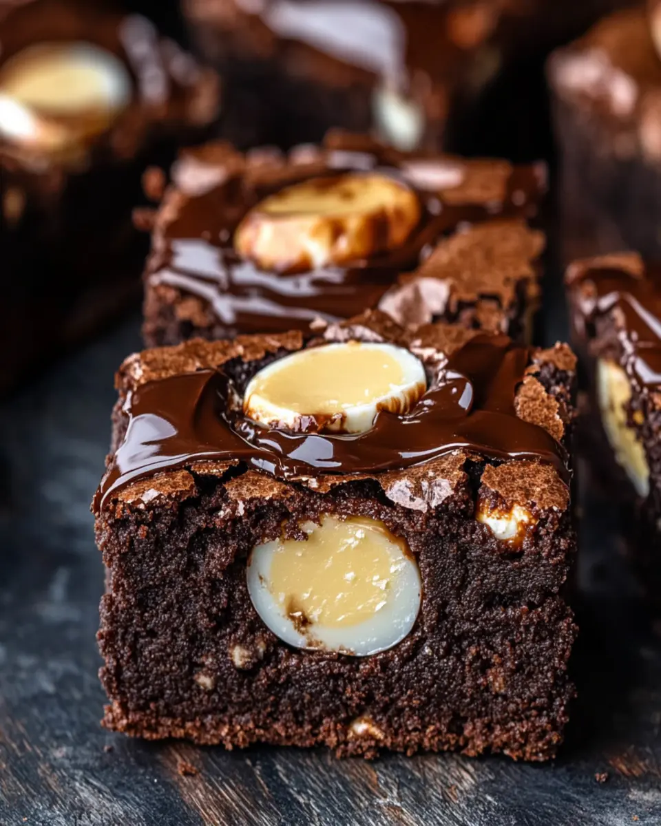 Air Fryer Creme Egg Brownies First Image First Image
