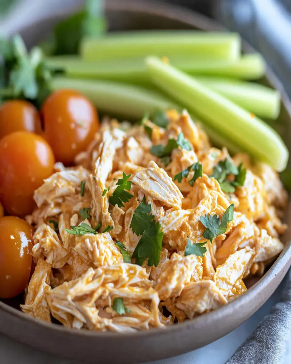 High Protein Buffalo Chicken Salad (Healthy, Easy) First Image First Image
