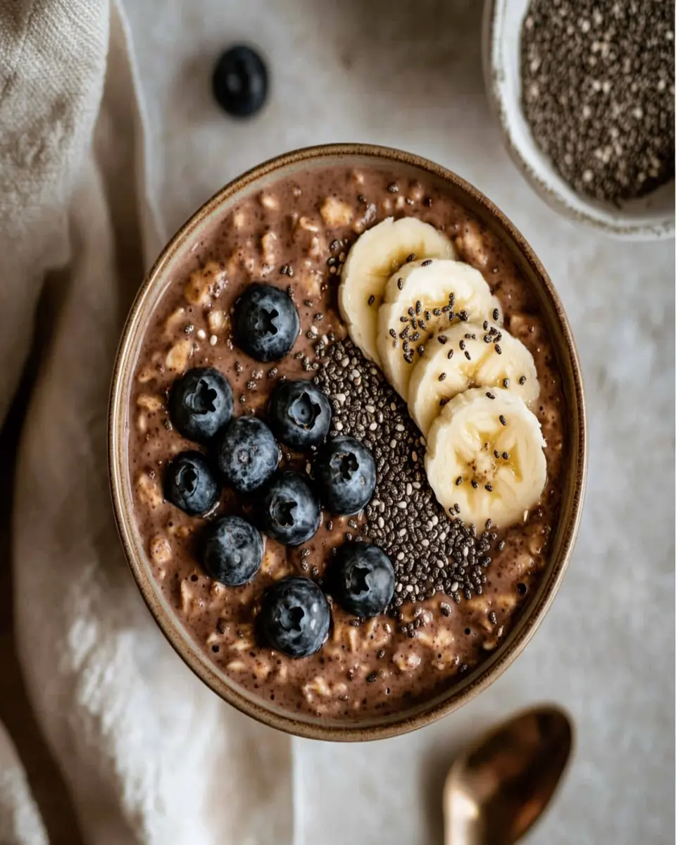 Healthy Chocolate Overnight Oats First Image First Image