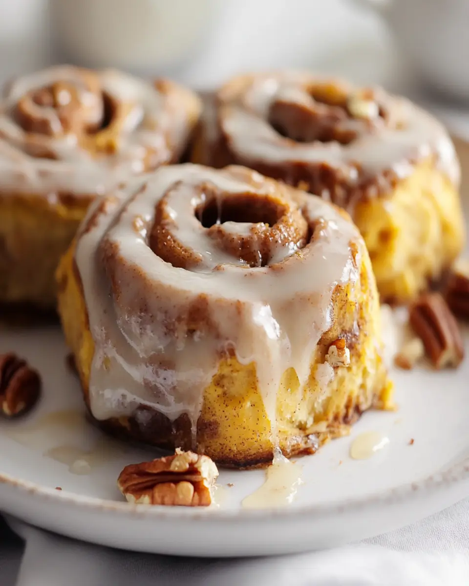 Ooey Gooey Pumpkin Cinnamon Rolls First Image First Image
