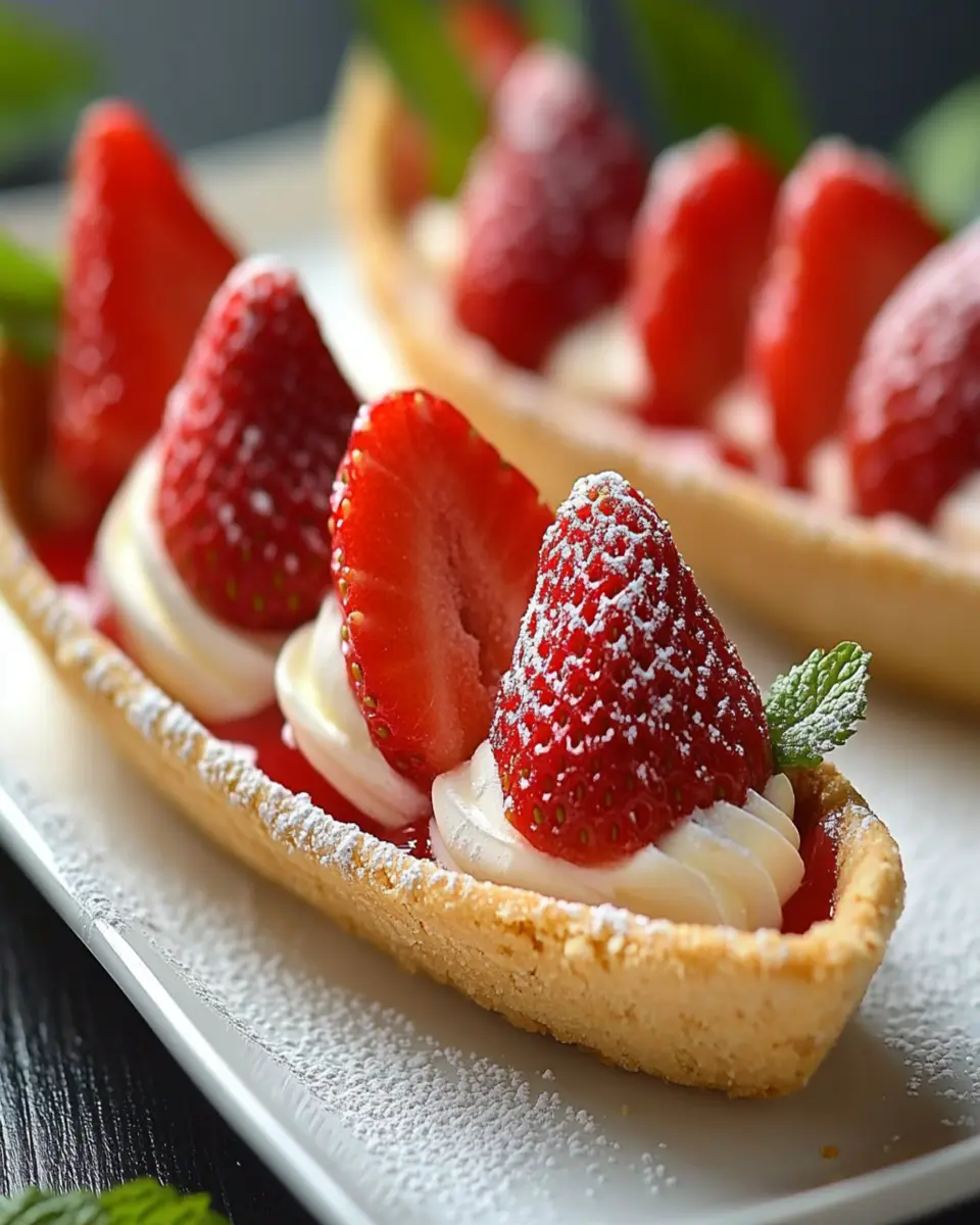 Strawberry Cookie Boats First Image First Image