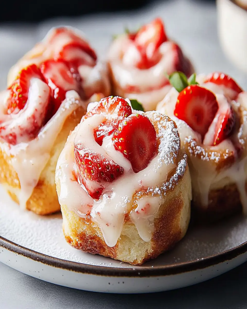 Strawberry Cheesecake Cinnabon Rolls First Image First Image