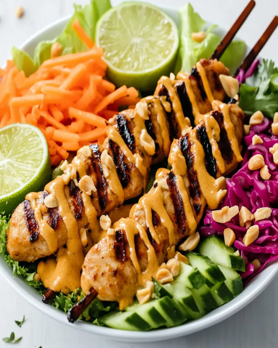 Chicken Satay – Spring Roll Bowls First Image First Image