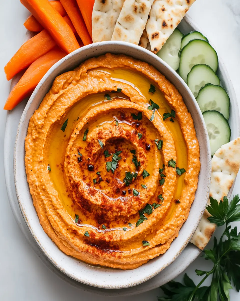 Roasted Red Pepper Hummus First Image First Image