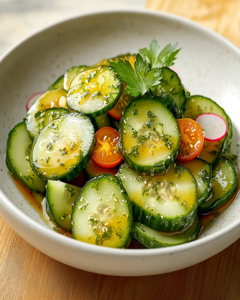 Marinated Cucumber & Avocado Salad First Image First Image
