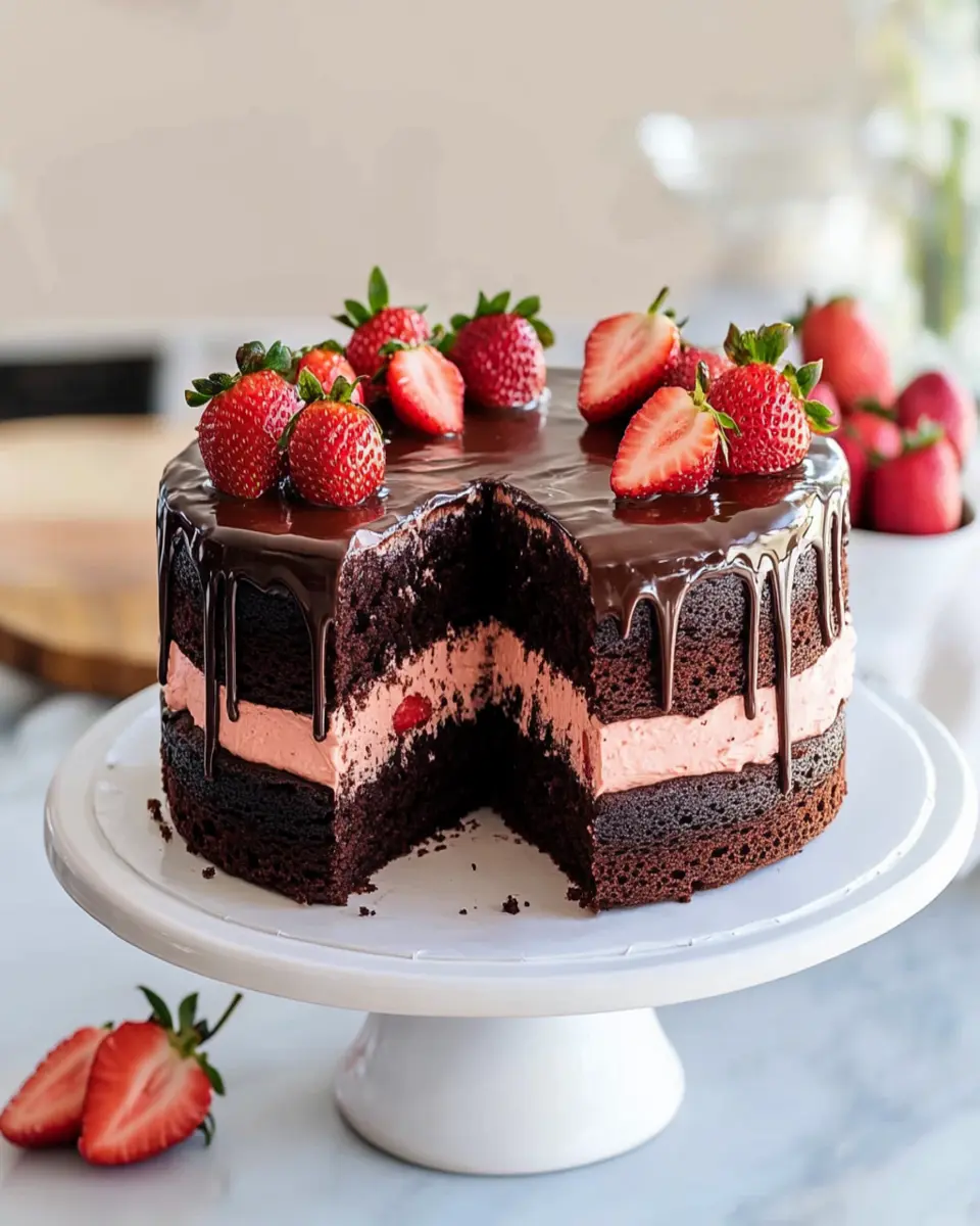 Chocolate Strawberry Cake First Image First Image