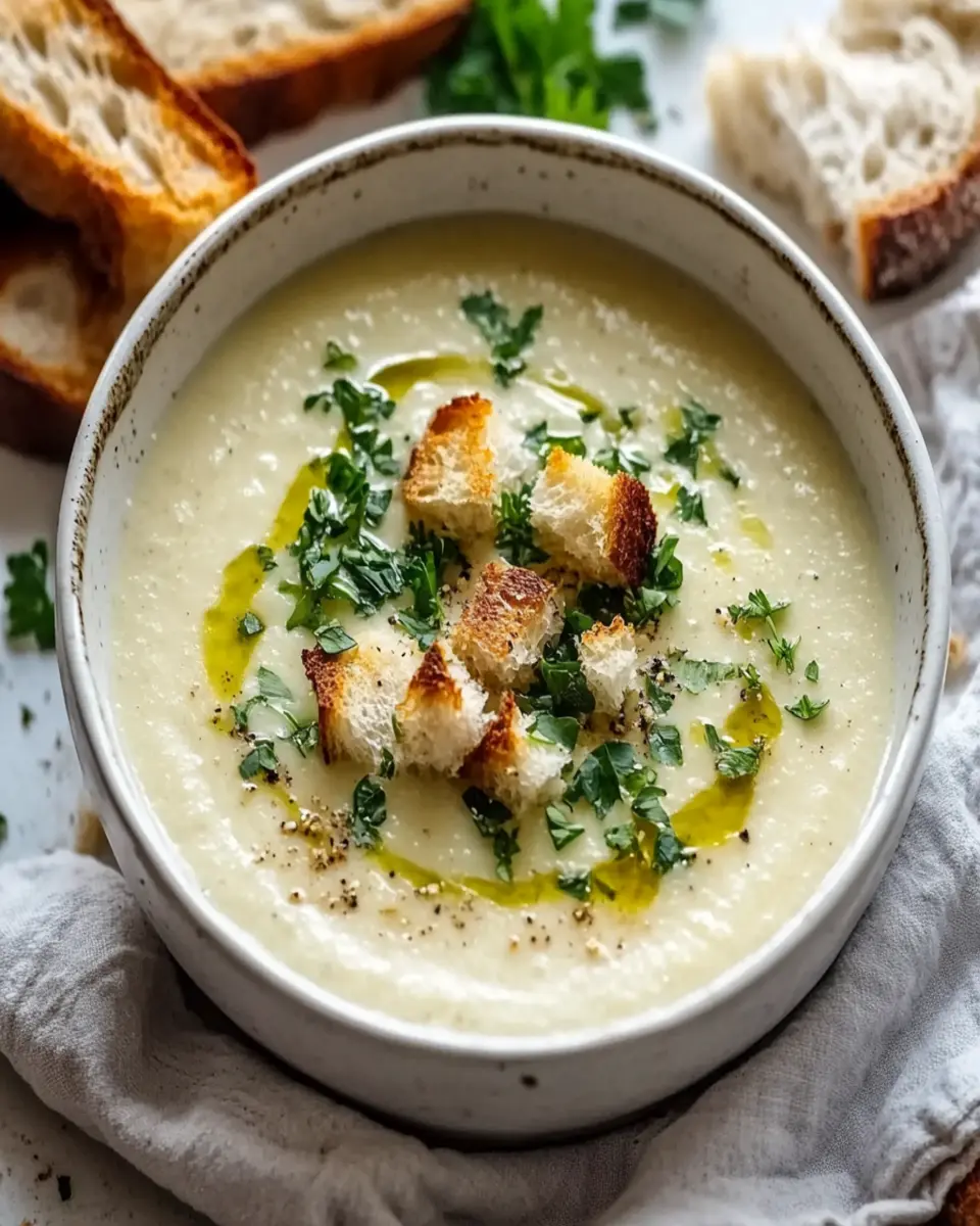 Creamy Czech Garlic Soup First Image First Image