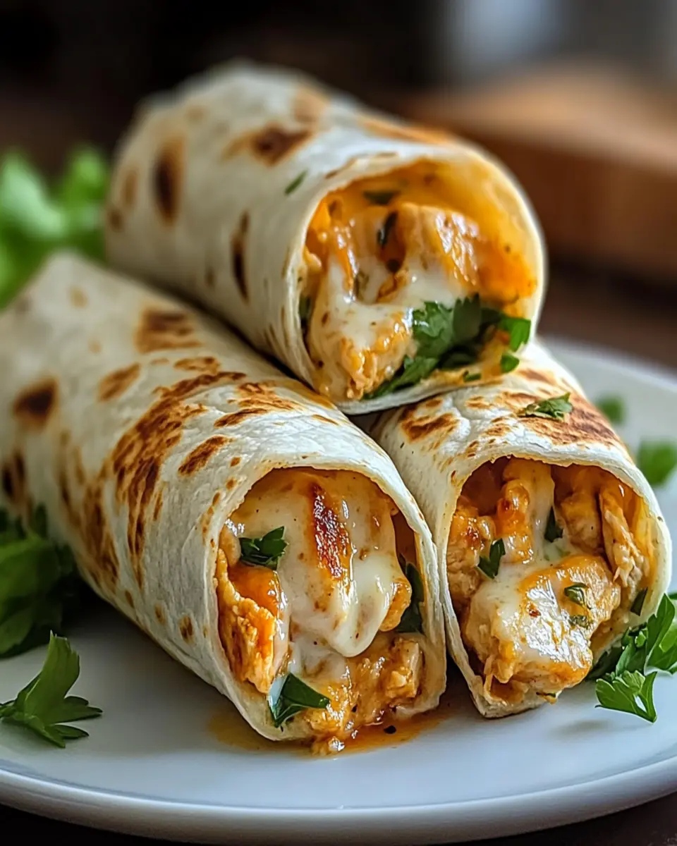 Cheesy Garlic Chicken Wraps – Easy & Delicious Meal First Image First Image