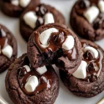 Double Chocolate Marshmallow Cookies – Gooey & Fudgy Treat First Image First Image