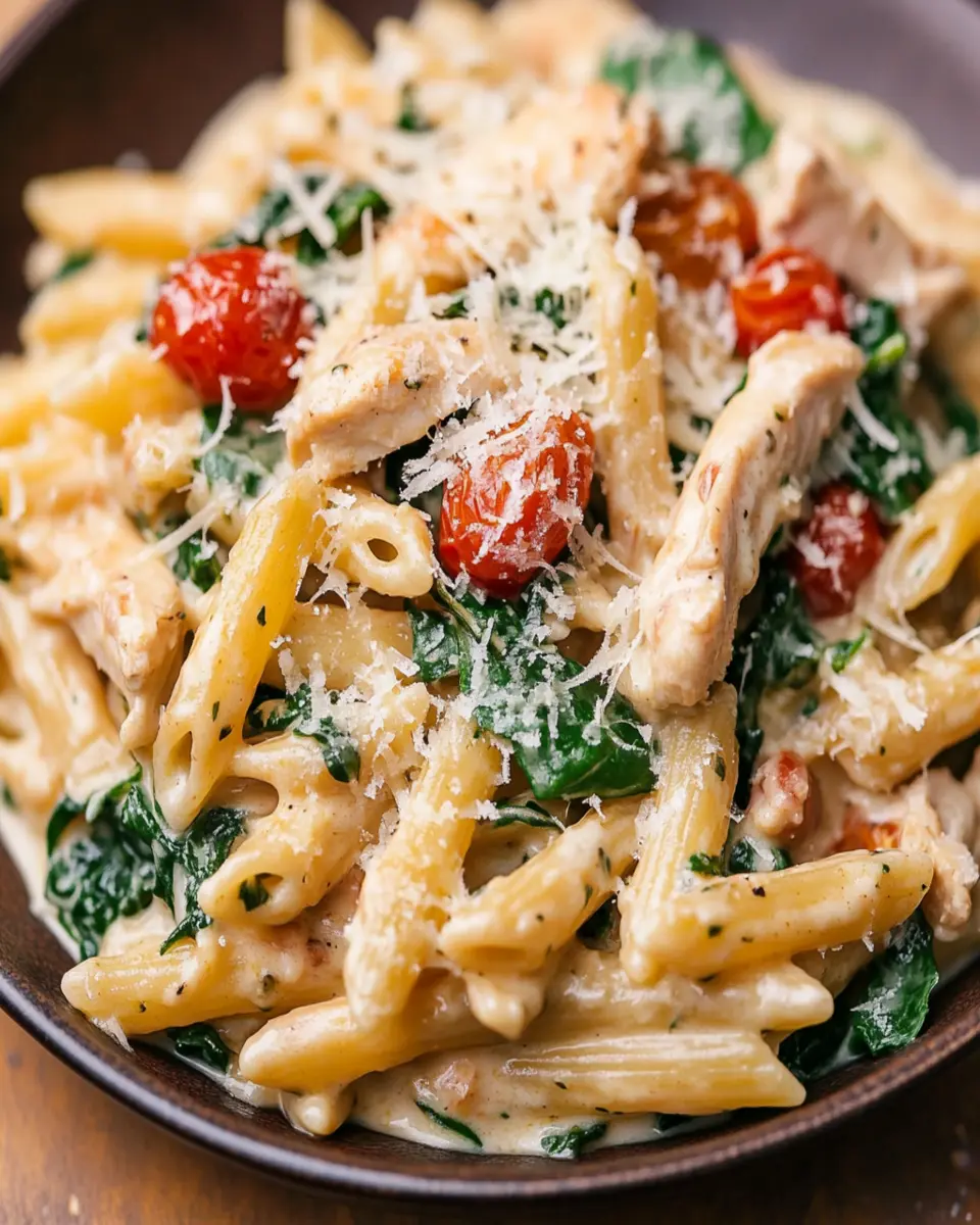 Tuscan Chicken Pasta Recipe (ONE PAN!) First Image First Image
