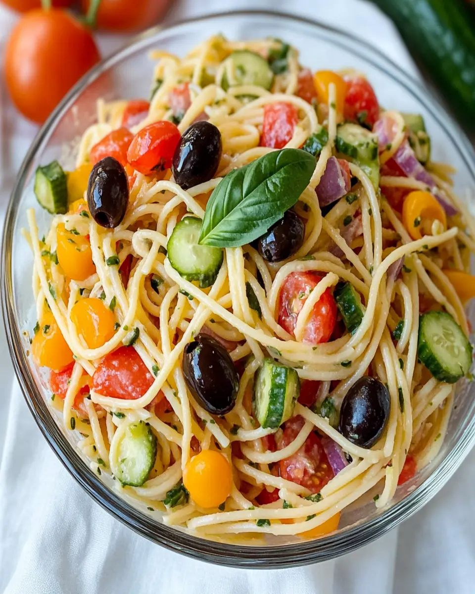 Spaghetti Salad with Italian Dressing Recipe First Image First Image